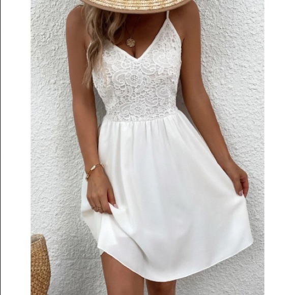 Boho lace shirred back cami dress - Picture 10 of 16